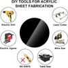 DARENYI 12 Inch Dia Acrylic Plexiglass Sheet, Black Plastic Circle