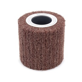 C.S. Unitec PTX Fleece Nonwoven Wheel | 180 Grit Metal & Wood Grinder Polisher Tool Wheel Attachment| 4" Diameter x 4-1/8" Wide (47413)