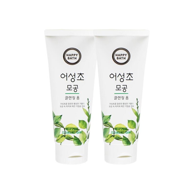 HAPPY BATH 해피바스 어성초 모공 클렌징 폼 200g X 2개