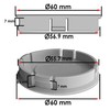 Biomar Labs 4 x 60 mm Plastic Hub Caps Black