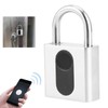 Smart Padlock Fingerprint Bluetooth APP Lock IP65 Waterproof AntiTheft for