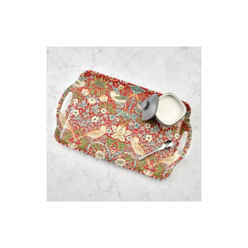 Pimpernel Morris & Co Strawberry Thief Red Large Handled Tray