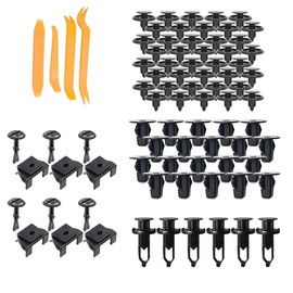 Parts N Go Fender Liner Set w/Clips/Fasteners Kit For 2010-2015 Toyota Prius Front Driver Side & Passenger Side Left Right TO1248158 TO1249158 5387647030 537547030