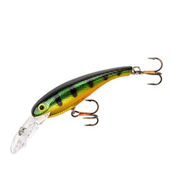 Cotton Cordell Wally Diver Walleye Crankbait Fishing Lure, Accessories for Freshwater Fishing, 2 1/2", 1/4 oz, Gold Perch