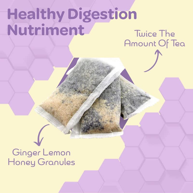 True Honey Lemon Ginger Tea Bags - Honey Crystals Blended