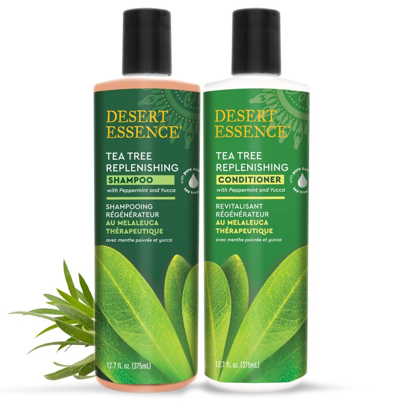DESERT ESSENCE Tea Tree Replenishing Shampoo 12.9 fl oz