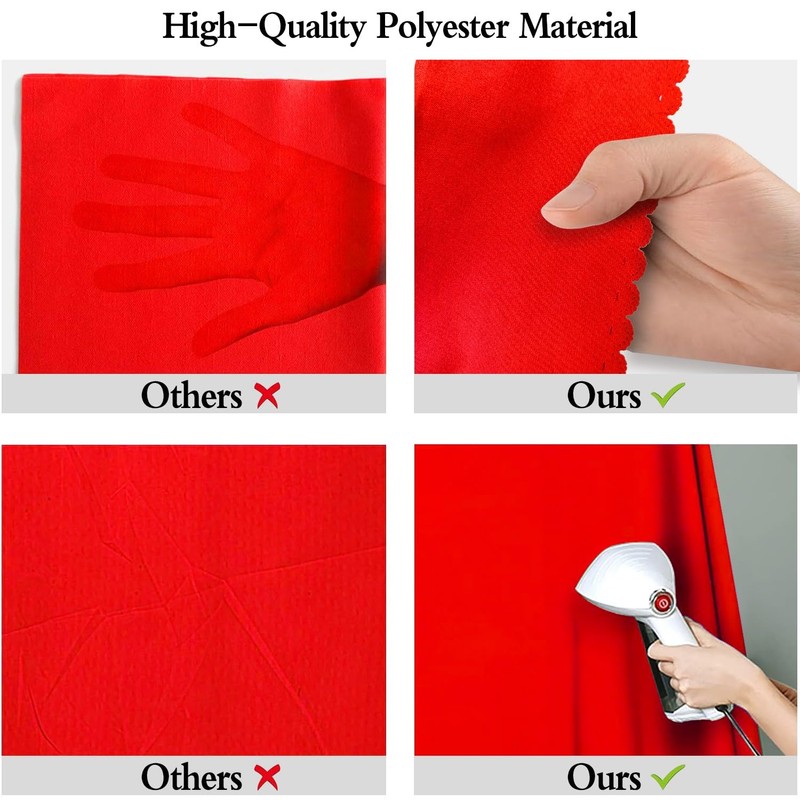 LYLYCTY 8x10FT Red Screen Backdrop for Photography Red Photo Booth
