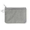 MUJI 84475627 Wrinkle Nylon Flat Pouch, Gray, M, Approx. 7.5