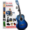 Pyle Beginner Acoustic Guitar Kit, 3/4 Junior Size All Wood