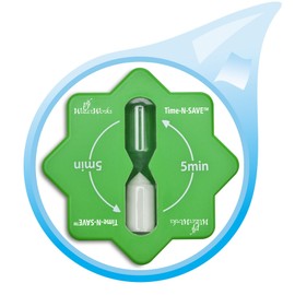 PF WaterWorks PF0551 Time-N Five (5) Minute Hour Glass Timer, Suction Cup, Excellent for Children Bathroom, Saves Water Every Shower, Green