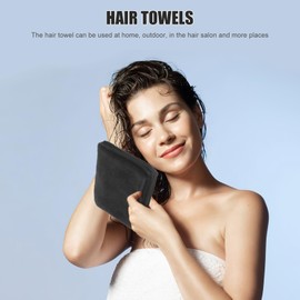 WOONEKY 2pcs Cotton Hair Drying Towels Rapid Absorbent Head Towels for Adults for Salon and Home Use Lightweight and Stylish Design Prevents Hair Damage