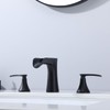 JAKARDA Waterfall Bathroom Faucet Black, Two Handle 8inch Bathroom Faucet,