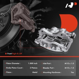 A-Premium Front Disc Brake Caliper Assembly with Bracket Compatible with Select Ford Models - Transit-150/Transit-250/Transit-350/Transit-350 HD 2015 2016 2017 2018 2019, 3.2L/3.5L/3.7L, 2-PC Set