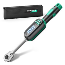 KOEORWS 1/2 Inch Drive Digital TorqueWrench, 5.02-99.57Ft.lb/6.8-135N.m, Electronic Torque Wrench with Preset Value, Buzzer & LED Indicator, ±2% Accuracy Torque Wrench for Bike, Motorcycles
