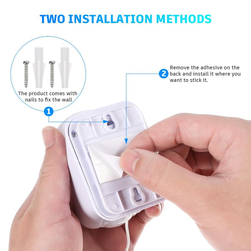 OSALADI Portable Led Bulb Wall Mount Light Battery Operated Self