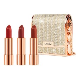 Set De Pintalabios Mate De 3 Colores Con Bolsa De Cadena Pla