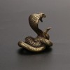 TOYANDONA Brass Cobra Snake Statue Cobra Snake Sculpture Wealth Figurine