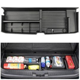 AutoQi For 2020-2025 Toyota Highlander Trunk Hidden Storage Box, SUV Insert Cargo Rear Hatch Organizer, Extra Space fits Highlander Under Cargo Floor Storage Bins Accessories