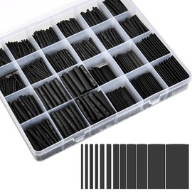 900 Pieces Heat Shrink Tube Set Waterproof Heat Shrink Tube Assortment Ratio 2:1 Cable Heat Shrink Tube 12 Different Sizes for Electrical Insulation Cable Repairs