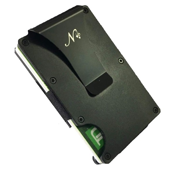 RFID Mens Wallet Carbon Fiber Card Holder with Money Clip