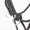 PFIFF 102937 Knot Halter with Reins, Snap Carabiner Swivels, Black,