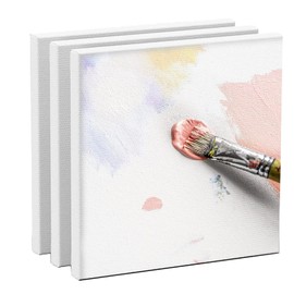 Tiardey 3pcs Artist Blank Canvas,20X20cm (8”x8”) Square Painting Canvas Frame Stretcher Painting Board for Acrylic Paints,Oil Paints Ideal for Professional Artist,Hobby Painter & Beginner