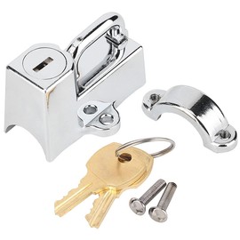 Motorbike Grip Lock Replacement, Motorcycle Helmet Lock, Motorcycle Helmet Lock 1-1/4 to 1-1/2 4232 Fit For Kuryakyn Cruiser (Plating Color)