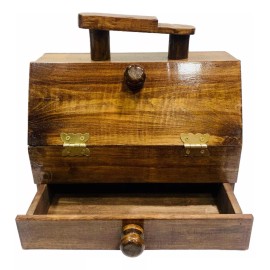 Lux-z Cajón Fino De Madera Bolero Grande Limpiar Lustrar Calzado