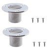 KUMGROT 2 Pcs Silver 53x29mm 316 Stainless Steel Marine Deck