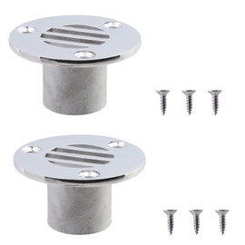 KUMGROT 2 Pcs Silver 53x29mm 316 Stainless Steel Marine Deck Floor Drain for Yacht Deck Drain Cover Accessories
