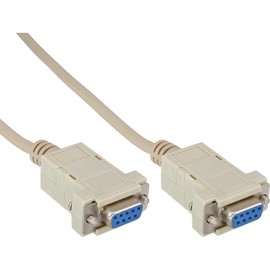 InLine® Null modem cable, InLine®, 9 pin socket/socket 2m, clipped