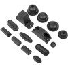 1Pair Black Replacement Plastic Stud Luggage Feet Pads Baggage Replacement