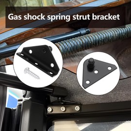 EMSea 10 mm Ball Bolt Mounting Brackets Adapter Kit 2 Pieces L Type 2 Pieces Flat Type with 16 Pieces Screws for Gas Struts Gas Strut Support Lift Support