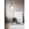 MZSUS Glass Spherical Pendant Light,Black Iron & White Glass Hanging
