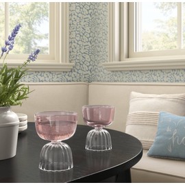 Threshold Cocktail Glass Pink Sherbet Dessert Bowl Spring Mother’s Day Tea Party Buffet