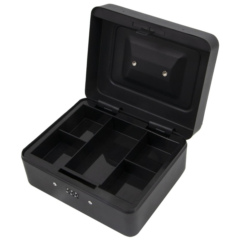 Small Security Lock Box with Coin Tray Metal Material with