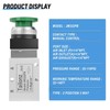 TAILONZ PNEUMATIC Green 1/4”NPT Manual Control type Mushroom Push Button