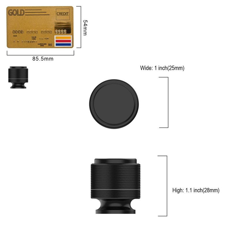 Amerdeco 10 Pack Matte Black Knurled Cabinet Knobs Kitchen Cabinet