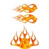 Wild Dingos LLC - STYLE2 Multi-Color Flame Decal Kit Golf