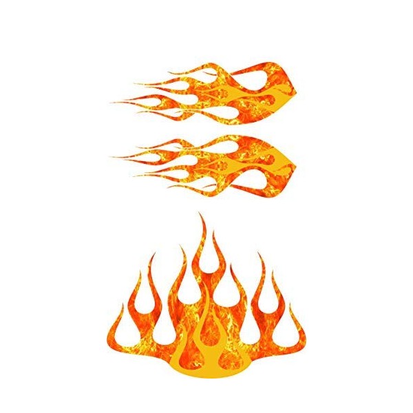 Wild Dingos LLC - STYLE2 Multi-Color Flame Decal Kit Golf