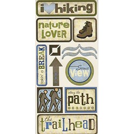 Hiking Cardstock Scrapbook Stickers (18368)