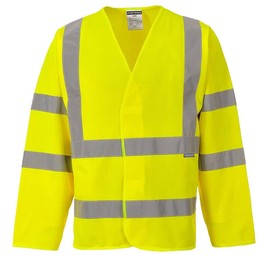 Portwest C473YERS/M Hi-Vis Two Band and Brace Jacket, Regular, Small/Medium, Yellow