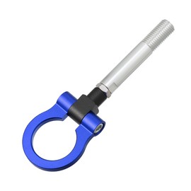 X AUTOHAUX Blue Round for Car Front Rear Bumper Trailer Ring Eye Towing Hook