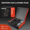 A-Premium Set of 4 Ignition Coil Pack and Iridium Spark
