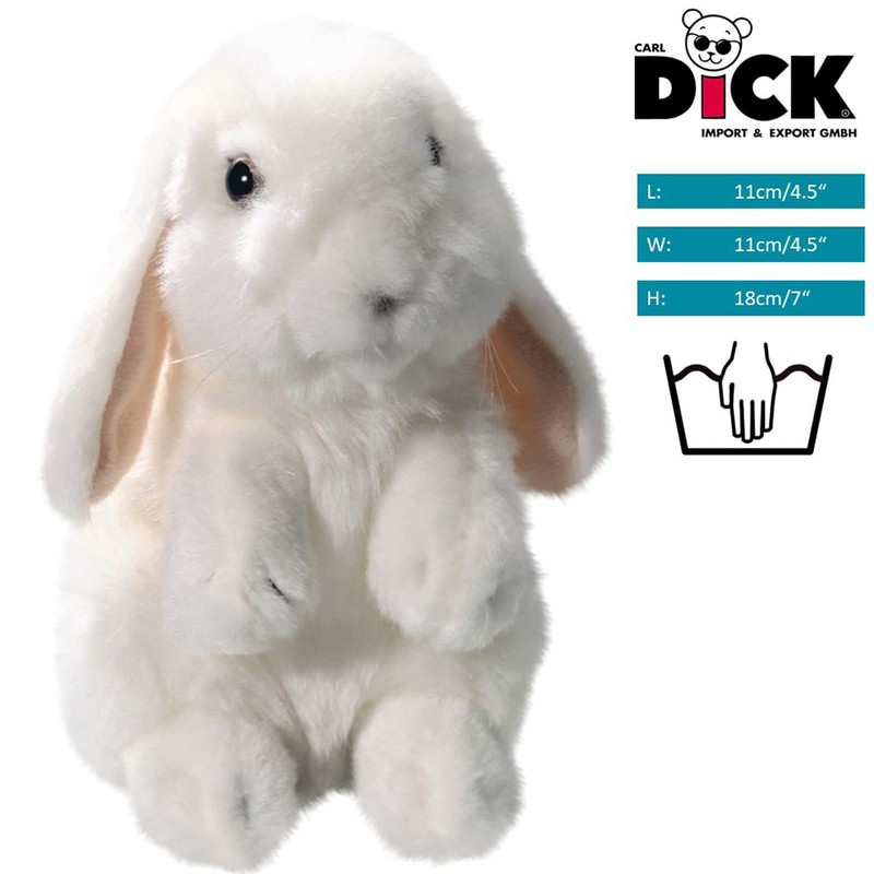 Carl Dick 3624 Standing White Rabbit Snow Bunny Approx. 18