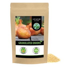 Granulated Onions (500g, 1.1 lb), Onion granules, Ground Onions, 100% Natural from Gently Dried Onions, No additives