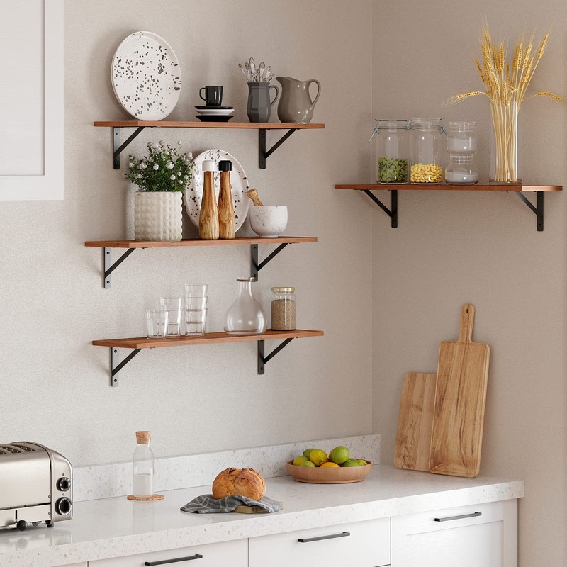 DINZI LVJ Long Wall Shelves, 31.5 Inch Wall Mounted Shelves