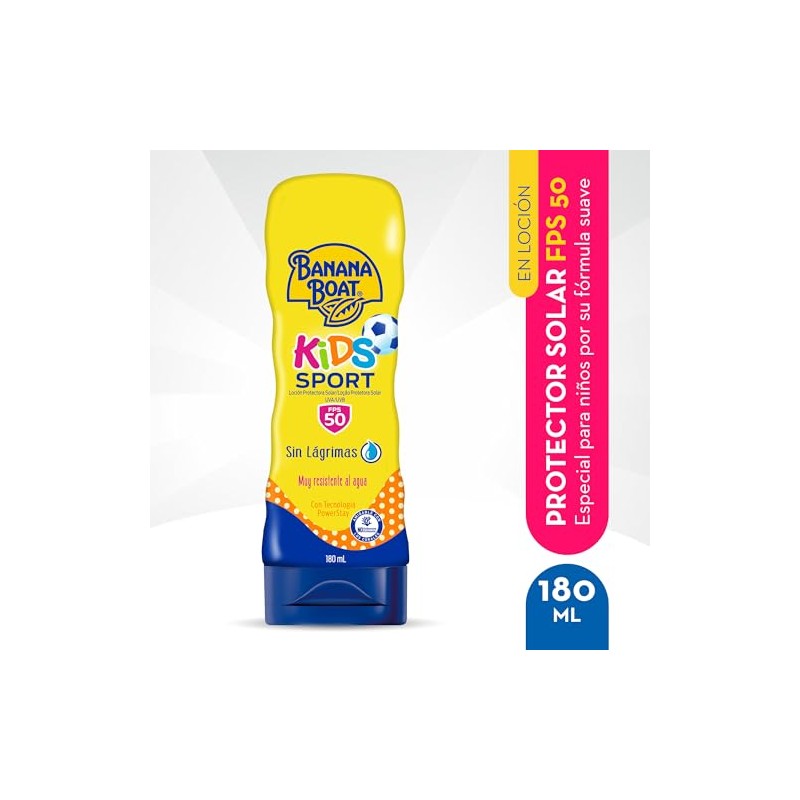 Banana Boat Kids Sport Loción Protector Solar 50+ FPS 180ml