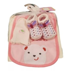 Unbranded Baby Girls Bib Gift Set Little Dreamer Baby Bib, Mittens, Socks Gift Set