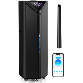 AERZY 5Gal Smart Humidifier Large Room up to 2800ft², 1000mL/h, APP & Remote Control, 180° Auto Rotating Nozzle, 24H Timer, 60H Supersized Cool Mist Humidifiers for Whole House Home Office Plants